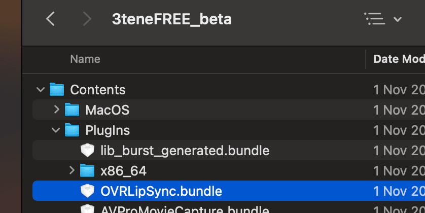 OVRLipSync.bundle in 3tene